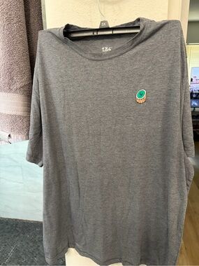 1764 Gray Tee with Small Green/Orange Crest